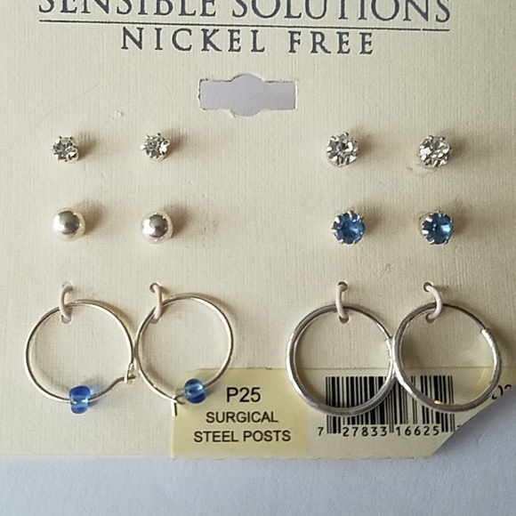 Sensible Solution Jewelry - NWT Nickel free silver & blue earring set